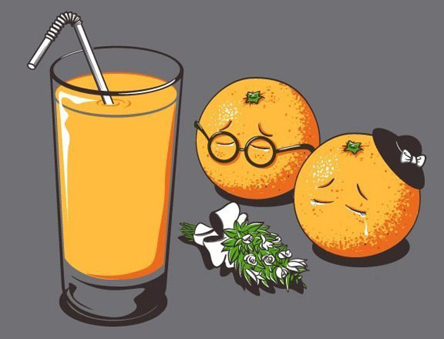 Апельсины до обводки